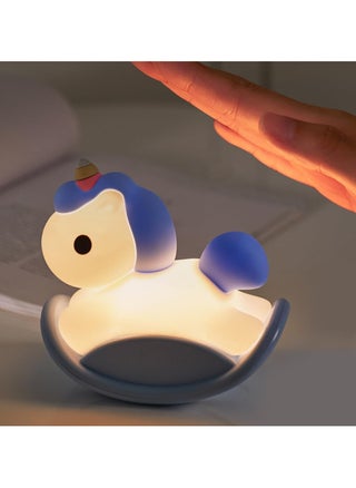 Unicorn Night Lights for Kids Bedroom, LED Squishy Unicorn Lamp with Wobbling Amusement, Silicone Dimmable Nursery Nightlight, Rechargeable Bedside Touch Lamp with 30min Timer, Blue - pzsku/Z21721A5A7A83E9B2ADFEZ/45/1745855253/3d4b7e7b-f809-4249-870a-5d644acf4327