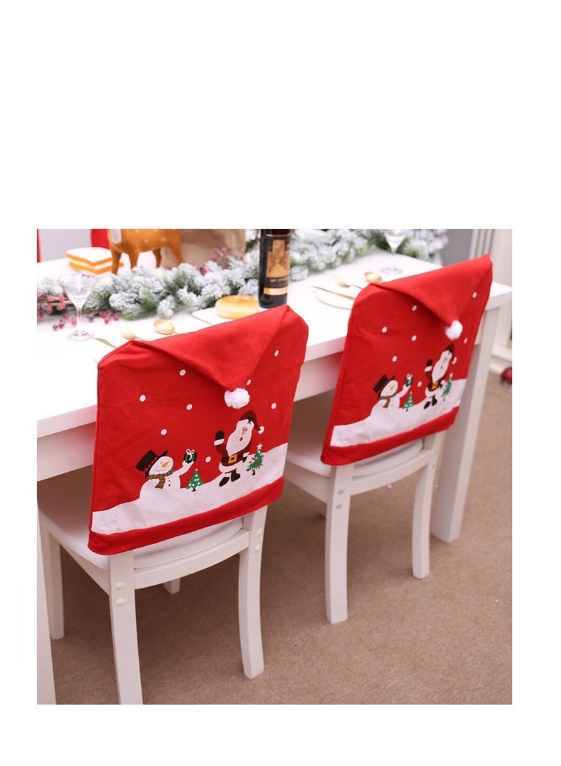 أكاليكس طقم غطاء كرسي قبعة سانتا مكون من 4 قطع متعدد الألوان - Image 2