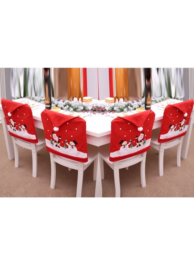 أكاليكس طقم غطاء كرسي قبعة سانتا مكون من 4 قطع متعدد الألوان - Image 1