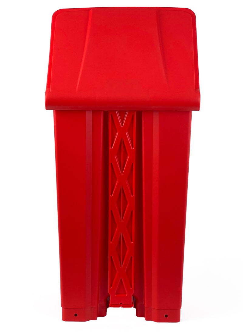Generic - Step Trash Bin | Plastic Matte Finish | Functional Waste & Garbage Waste Bin | Suitable For Homes, Villas, Large Areas & Communal Spaces | Red | 87 Liters - Image 1