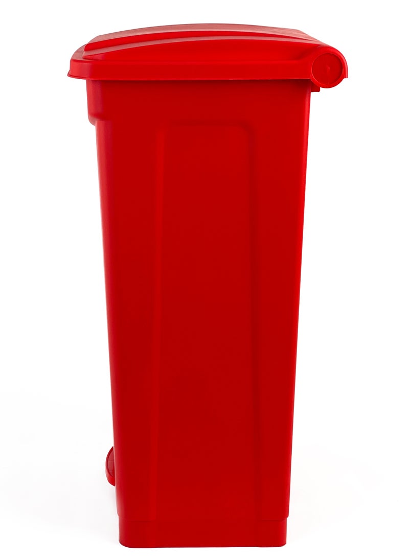 Generic - Step Trash Bin | Plastic Matte Finish | Functional Waste & Garbage Waste Bin | Suitable For Homes, Villas, Large Areas & Communal Spaces | Red | 87 Liters - Image 1