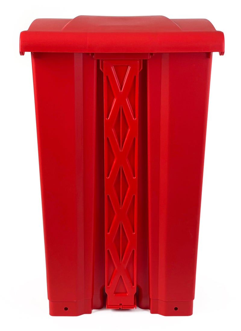 Generic - Step Trash Bin | Plastic Matte Finish | Functional Waste & Garbage Waste Bin | Suitable For Homes, Villas, Large Areas & Communal Spaces | Red | 87 Liters - Image 1