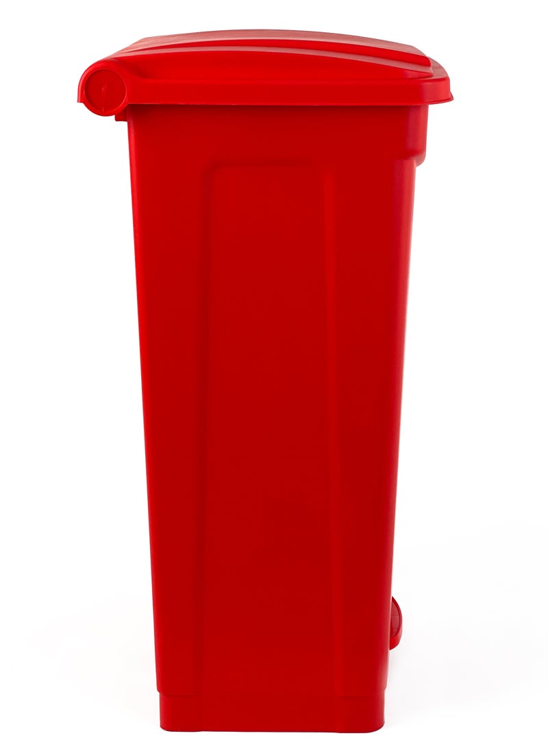 Generic - Step Trash Bin | Plastic Matte Finish | Functional Waste & Garbage Waste Bin | Suitable For Homes, Villas, Large Areas & Communal Spaces | Red | 87 Liters - Image 1