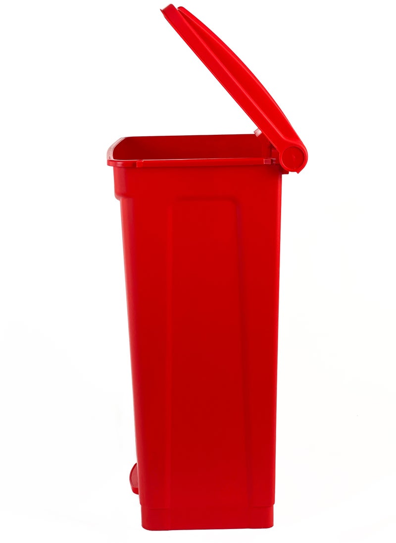 Generic - Step Trash Bin | Plastic Matte Finish | Functional Waste & Garbage Waste Bin | Suitable For Homes, Villas, Large Areas & Communal Spaces | Red | 87 Liters - Image 1
