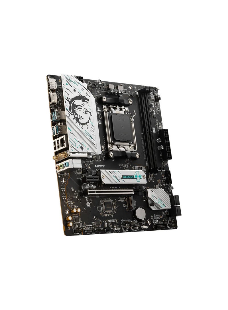 MSI B650M GAMING WIFI AM5 Micro-ATX Motherboard – 2x DDR5 Up to 128GB, 2x M.2 PCIe 4.0, 4x SATA, PCIe 4.0 x16, HDMI/DP, Wi-Fi 6E, Bluetooth 5.3, 2.5Gb LAN, Realtek ALC897 Audio, RGB, TPM 2.0, BIOS Flash, Black | 911-7E30-009 - Image 4