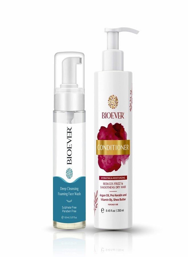 Bioever Foaming Face Wash 150ML And Conditioner 250ML - Combo | Tan Removal & Brightening Skin |For Men & Women | Hair Care Solution | Apple Cider Vinegar & Salicylic Acid 1% Blend - Image 1
