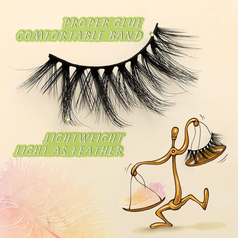 FARRED Wholesale Faux Mink Lashes Bulk 50 Boxes 10 Styles Eyelashes Volume Lashes 10 Portable Individual Boxes 10-20mm Mixed Natural Look Lash 3D False Eyelashes - Image 3