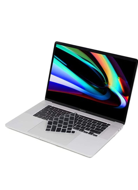 Clear Ultra Thin Silicone Keyboard Cover for 2025-2021 M4/M3/M2/M1 Pro/Max Chip MacBook Air 15.3"/13.6" A3241/A3114/A2941/A3240/A3113/A2681 MacBook Pro 14"/16" A3112/A3185/A3401/A2442/A2779/A3403/A3186/A2485/A2780, US Layout Keyboard Protector