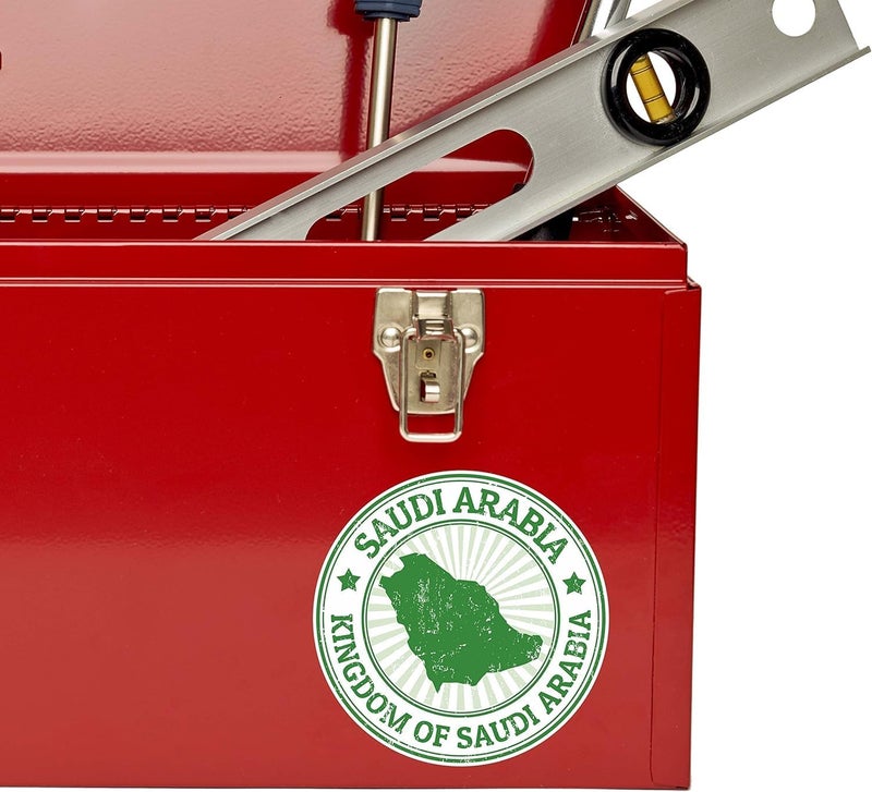 Today Idea Kingdom of Saudi Arabia Vinyl Sticker Set of 2 Decals (10W x 10H cm) for Laptops, Cars, Bikes, and Luggage - Image 3
