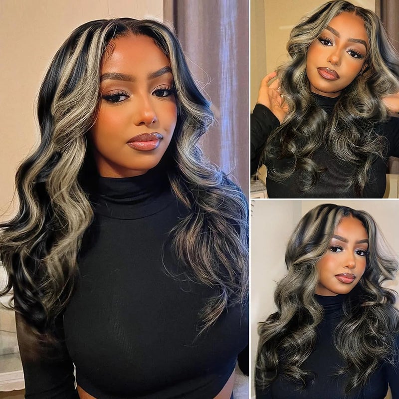 Tinashe Human Hair Wig Glueless Face-Framing Curtain Bangs Loose Body Wave 6Ã—5 HD Lace Front Bob Highlight Honey Blonde Closure Wigs Pre Cut Bleached Knots Wigs for Black Women Haircuts 16 Inches - Image 5