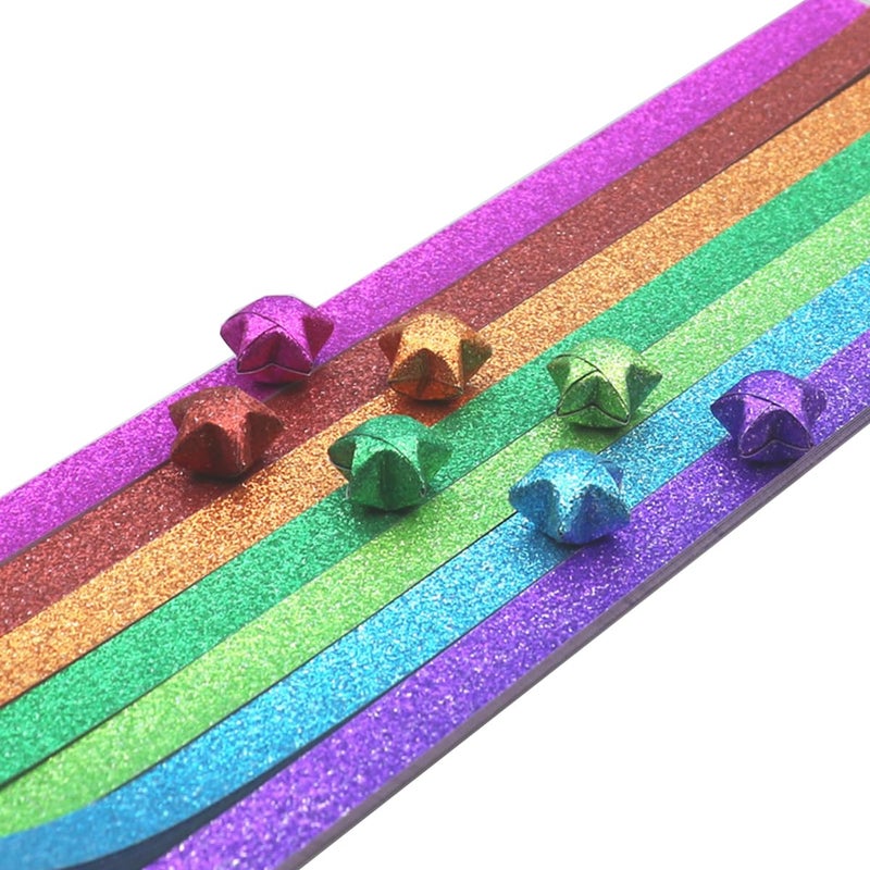 Hvogvok Origami Paper Stars, Colorful Handcraft Origami Lucky Star Paper DIY Paper Arts Creativity Hand Art Crafts (27 color mixed pack (1350) sheets) - Image 5