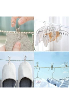KASTWAVE Clothes Pins Clothes Pegs Stainless Steel Laundry Pins Clips Cloth Washing Metal Clip Silver Strong Elasticity Windproof Wire Clip Pegs Against Rust for Laundry Hanging Blanket Towel 100Pcs  - Image 5