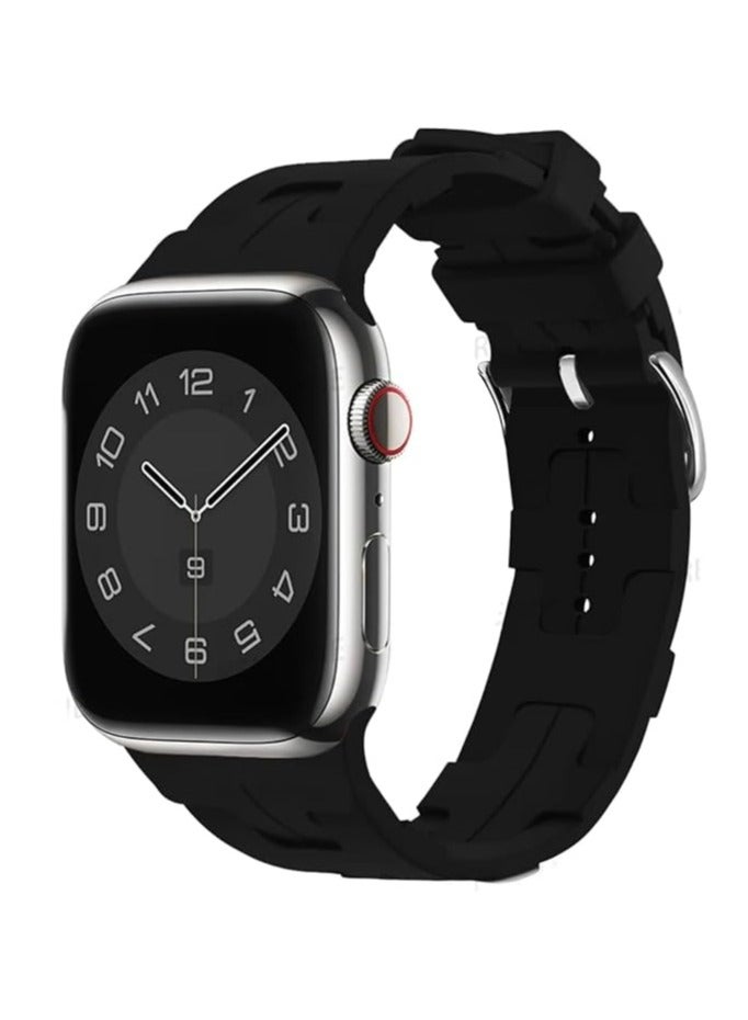 Ecosystem Single Tour Silicone Strap For Apple watch band Ultra 49mm 45mm 44mm 42mm Breathable bracelet iWatch series 9 8 7 6 SE Ultra 2 strap