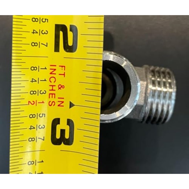 Stainless Steel 1/2 G 3 Way Diverter, Movable Cap Flexible Tee Connector for Angled Valve, Bidet, Sprayer, Shower Arm All 3 way is 1/2G threaded, Thread ID/OD is 19.8MM/3/4 - Image 5
