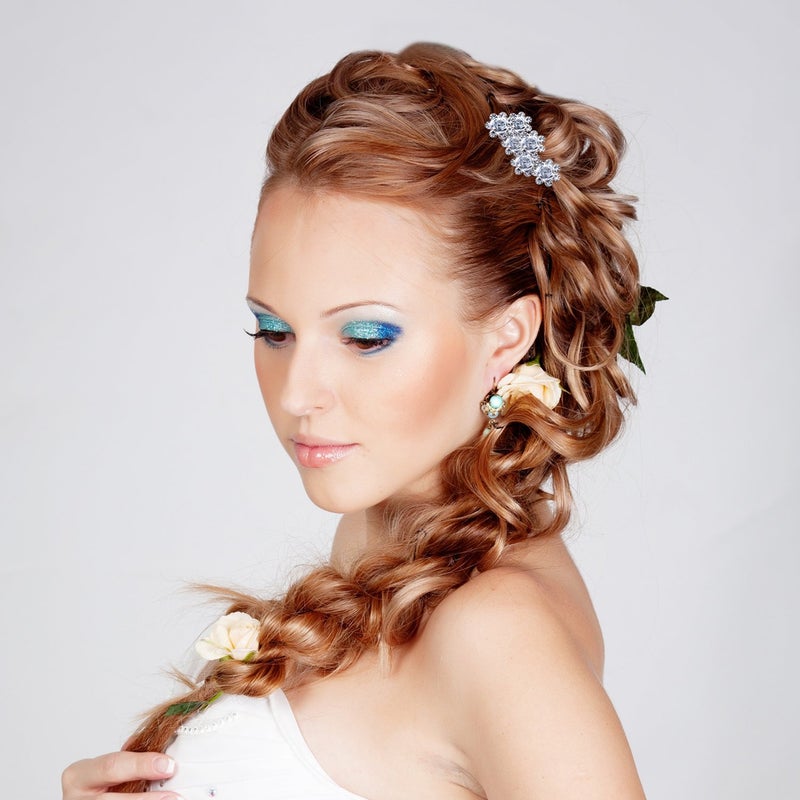 إي بوت مجموعة مشابك شعر على شكل زهرة مرصعة بحجر الراين مكوّنة من 40 قطعة مع حقيبة للتخزين - Image 4