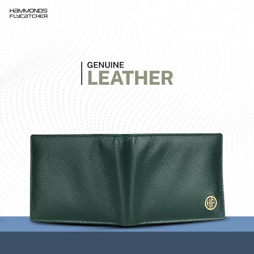 HAMMONDS FLYCATCHER RFID Protected Bi-Fold Wallet for Men Leather Original, Mens Wallet, Leather Wallets for Men, Classic Purse with 4 Card Slots, Coin Pocket, Gift for Mens - Green - Image 2