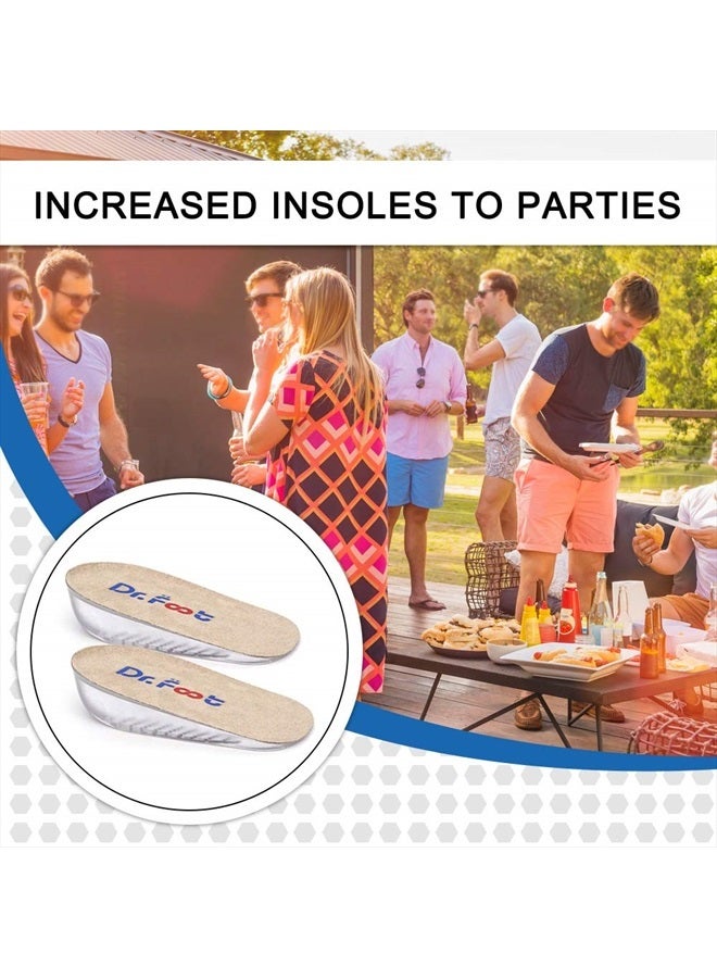 Height Increase Insoles, Heel Cushion Inserts, Heel Lift Inserts for Leg Length Discrepancies (Large (1" Height))