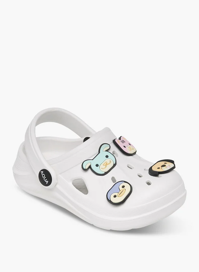 Aqua Animal Accents Clogs with Backstrap