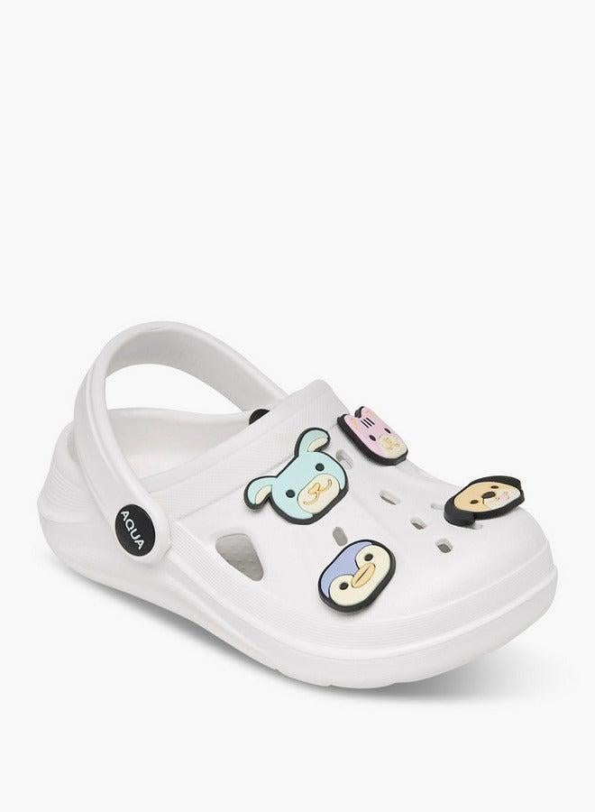 Aqua Animal Accents Clogs with Backstrap - Image 1