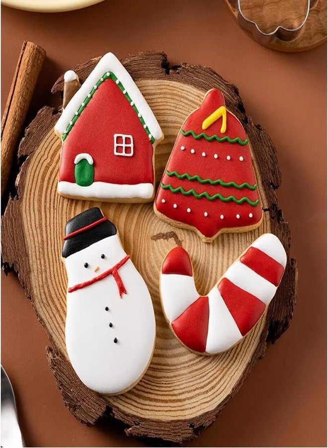 Q-BAKER 3PCS Christmas House Cookie Cutter Set 5.2" 4.2" 3.4" Xmas Cookie Cutters Biscuit Molds for Chirstmas Day Party Decorations DIY Baking Tools for Family Kids - Image 5