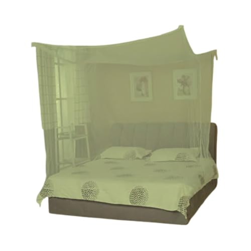 Divayanshi Mosquito Net for King Size Double Bed Polycotton (Green, 6.5x6.5) - Image 1