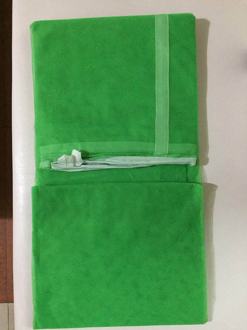 Divayanshi Mosquito Net for King Size Double Bed Polycotton (Green, 6.5x6.5) - Image 2