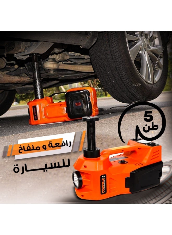 bunca 5-ton electric hydraulic car jack with blower, 12V tire wrench, and 4-in-1 emergency light. Excellent quality, first grade. - Image 1