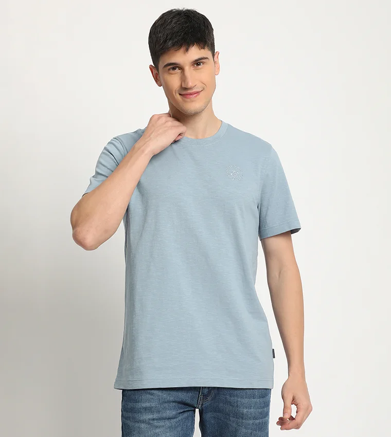 بيفرلي هيلز بولو كلوب تي شيرت بولو كلوب بيفرلي هيلز كلاسيك بياقة دائرية من نسيج سلب