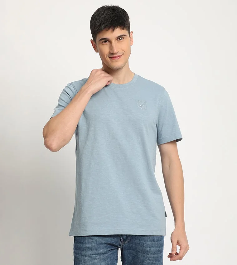 Beverly Hills Polo Club Classic Slub Knit Crew Neck T-Shirt