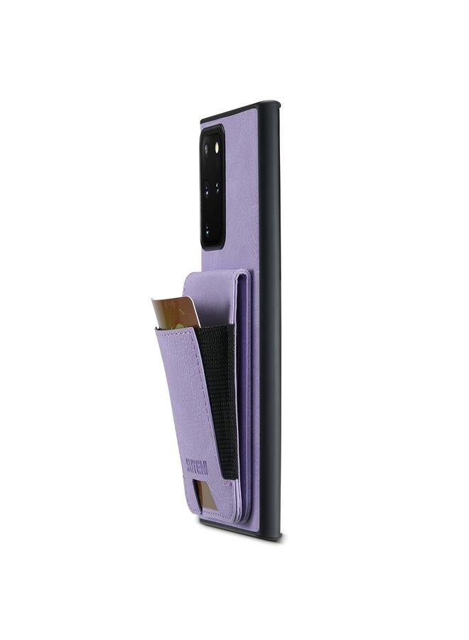 Suteni Case For Samsuny Galaxy Note20 5G H03 Litchi Leather Card Bag Stand Back Phone Case - Image 4