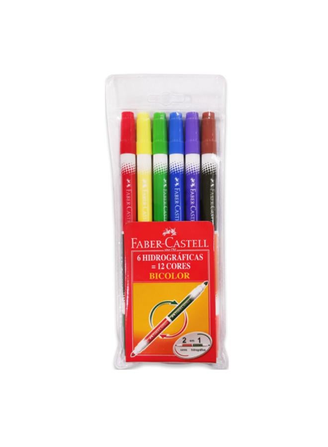 FABER-CASTELL FC Fiberpen Washable 12cl Double Ended