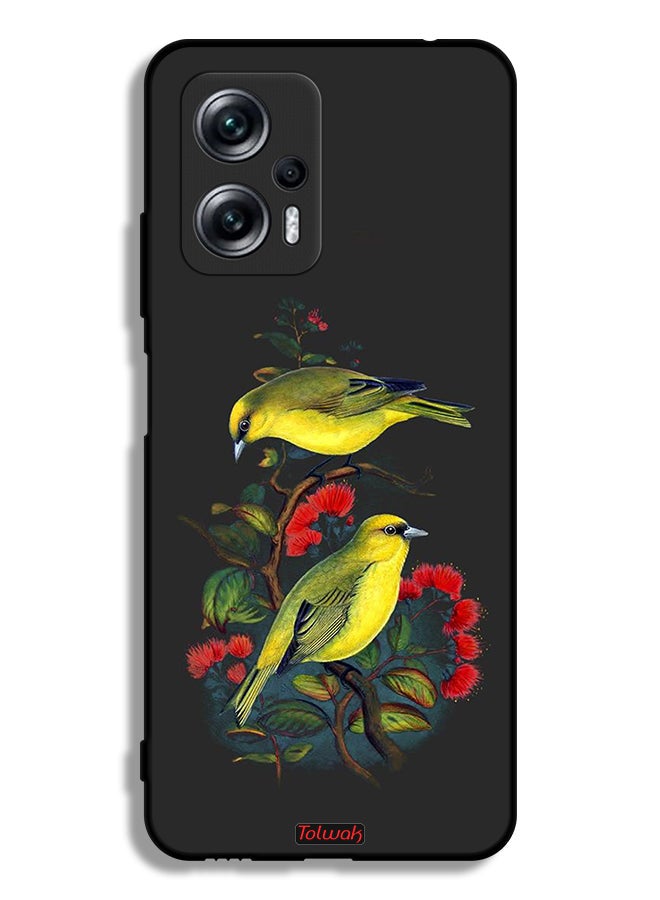 Tolwak Xiaomi Redmi Note 11T Pro 5G Protective Case Cover Birds - Image 2