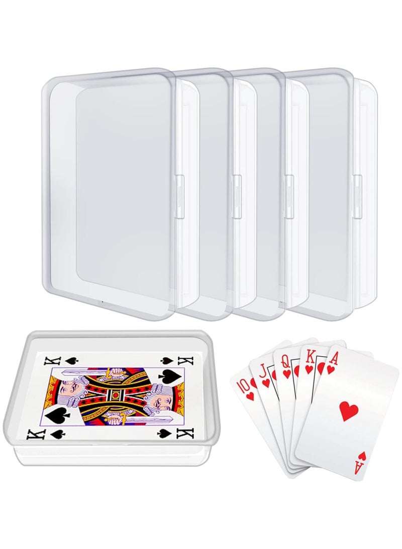 AVACraft 4 Pcs Blank Playing Card Case, Clear Card Deck Box, Plastic Playing Game Card Storage Box Holder for Bank Card, Business Card, Game Card, PTCG Cards - Image 1