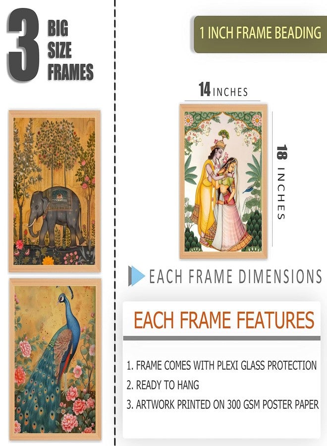 Gamya Big Aesthetic Framed Posters Wall Decor Paintings For Living Room, Bedroom/Big Paintings For Wall Decoration (A3 Frames, 14x18 Inches) Set of 3 (Art 3) - Image 2