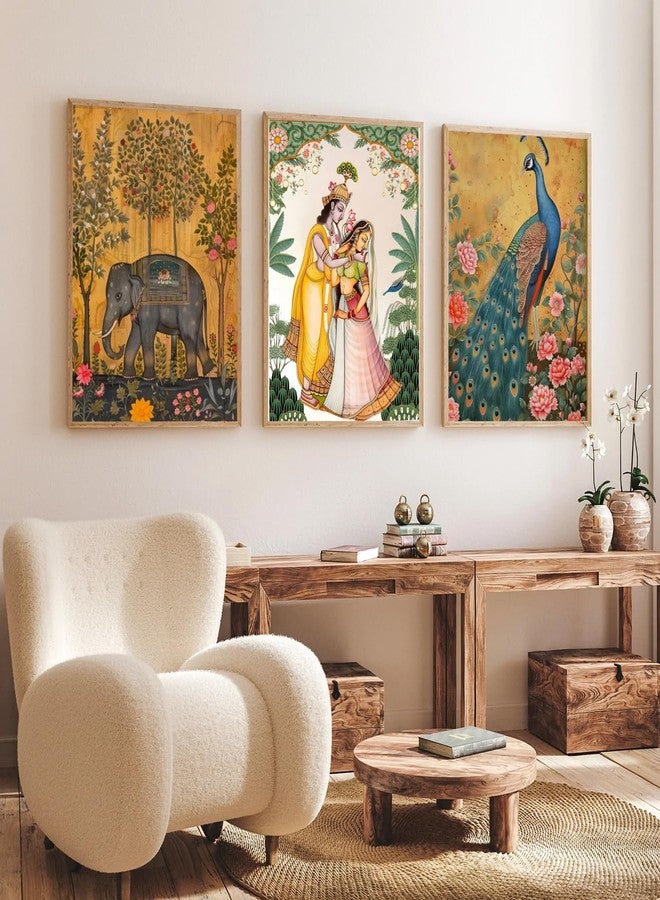 Gamya Big Aesthetic Framed Posters Wall Decor Paintings For Living Room, Bedroom/Big Paintings For Wall Decoration (A3 Frames, 14x18 Inches) Set of 3 (Art 3) - Image 1