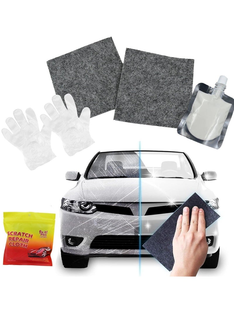 Complete Car Scratch Repair Kit, Scratch Treatment Paste and 2pcs Upgraded Magic Nano Cloth Car Scratch Remover with 2pcs Gloves Car Paint Scratch Repair Kit for Car Polish - pzsku/Z2172FF8C68A2325E342BZ/45/_/1725543378/c3709a65-c9ec-4f40-b918-02ef50862fdd