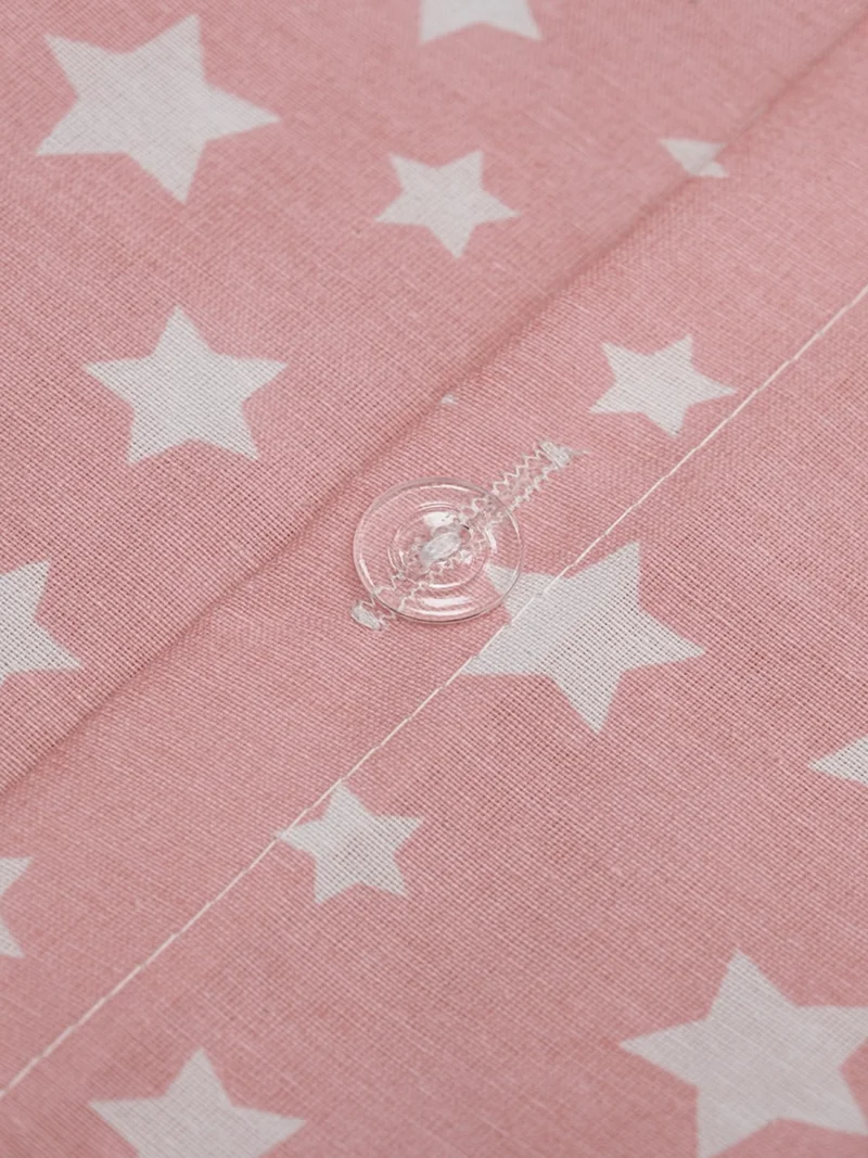 Favora Star Fitted Sheet Cotton Single Duvet Cover Set - Powder