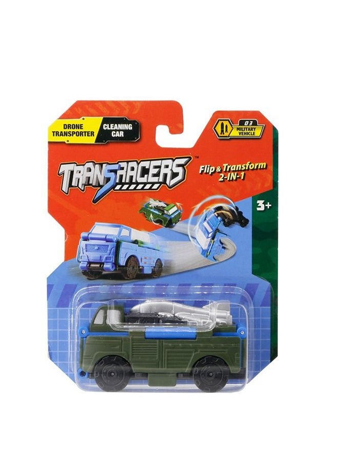 TRANSRACERS Transracers 2-In-1 Flipcars - Drone Transporter & Cleaning Car  - Image 1