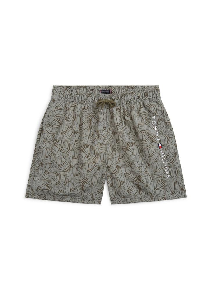 TOMMY HILFIGER Original Print Mid Length Swim Shorts - Image 1