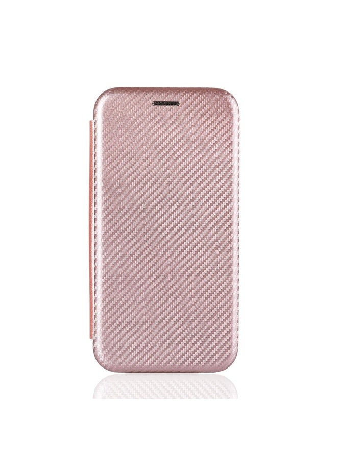 HuHa Case Cover For vivo V20 Pro 5G Carbon Fiber Texture Horizontal Flip TPU + PC + PU Leather Case with Card Slot(Pink) - Image 2