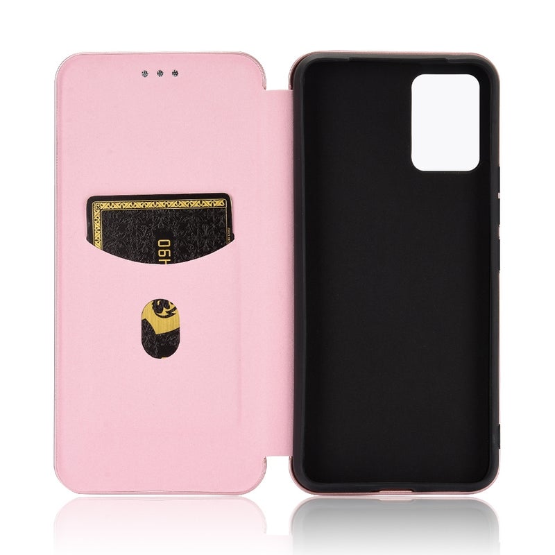 HuHa Case Cover For vivo V20 Pro 5G Carbon Fiber Texture Horizontal Flip TPU + PC + PU Leather Case with Card Slot(Pink) - Image 5