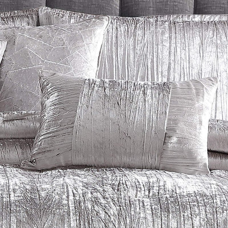Riverbrook Home Turin Comforter Set, King, Silver, 7 Piece Set - Image 3