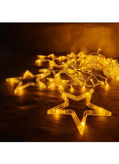 GOLD MEDAL Goldmedal Sitara LED String Light 12 Feet Length 6 Small Stars 6 Large Stars Warm White Pack of 1 Ideal for Home Decoration Festivals Parties etc  - Image 1