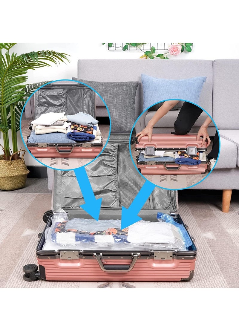 MIXDE 7-Pack of Vacuum Storage Bags with Travel Hand Pump, Space Saver Bags, Vacuum Sealer Compression Bags for Comforters, Blankets, Clothes - Image 3