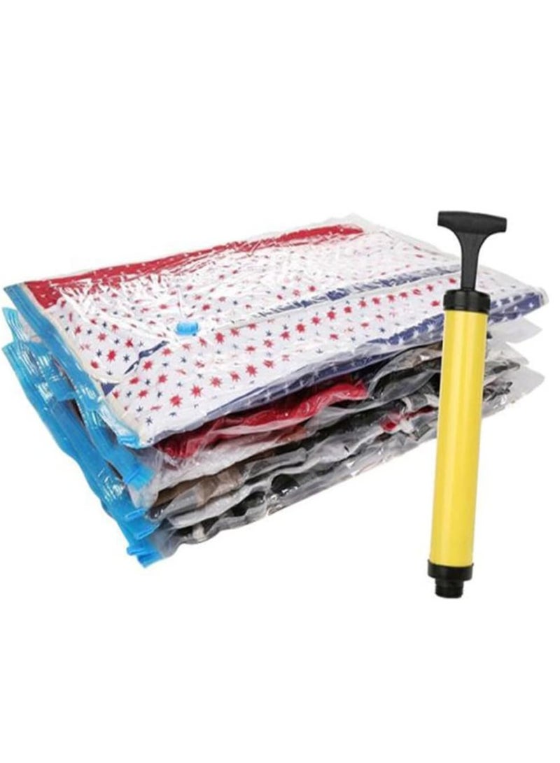 MIXDE 7-Pack of Vacuum Storage Bags with Travel Hand Pump, Space Saver Bags, Vacuum Sealer Compression Bags for Comforters, Blankets, Clothes - Image 5