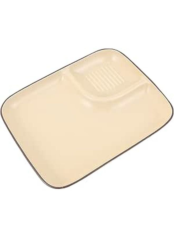 Khaki Ceramic Dumpling Dish with Vinegar Sauce Bowl Nordic Porcelain Serving Plate - Image 1