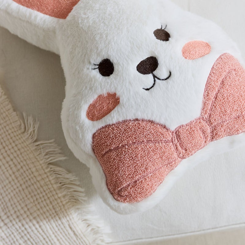 Pink Bunny Easter Throw Pillow Cover For Spring Summer Sofa Bedroom Decor 25x44cm - Image 5