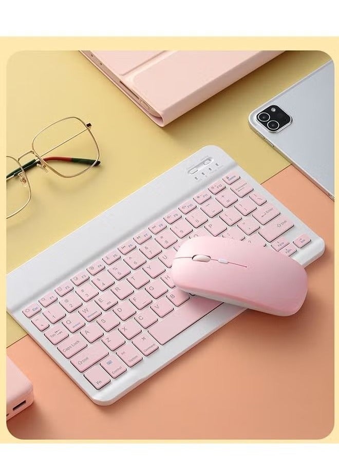 Slim Rechargeable Silent Bluetooth Wireless Mouse, Dual Mode Wireless Mouse, Portable USB and 2.4G Wireless Bluetooth Computer Mouse, Compatible with Laptop Phone iPad (Pink) - Image 4
