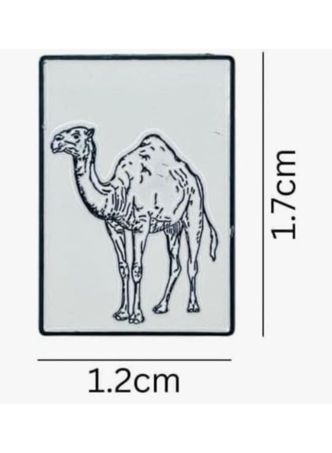 راين شارة جمل معدنية مستطيلة الشكل عليها رسم جمل عتيق، حقائب هدايا تذكارية ومقتنيات، جوال، آيباد، حقائب ظهر، وجدران، أبواب، سيارات، وأجهزة كمبيوتر محمولة - Image 2