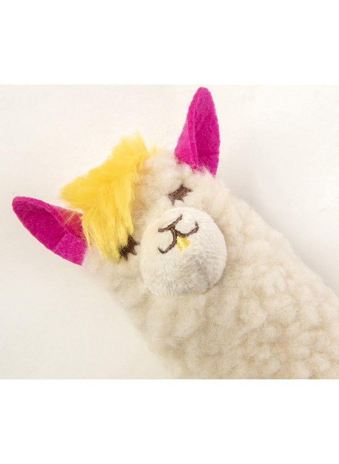 SmartyKat - SmartyKat Leggy Llama Kicker Plush Catnip Cat Toy - White/Pink, One Size - Image 1